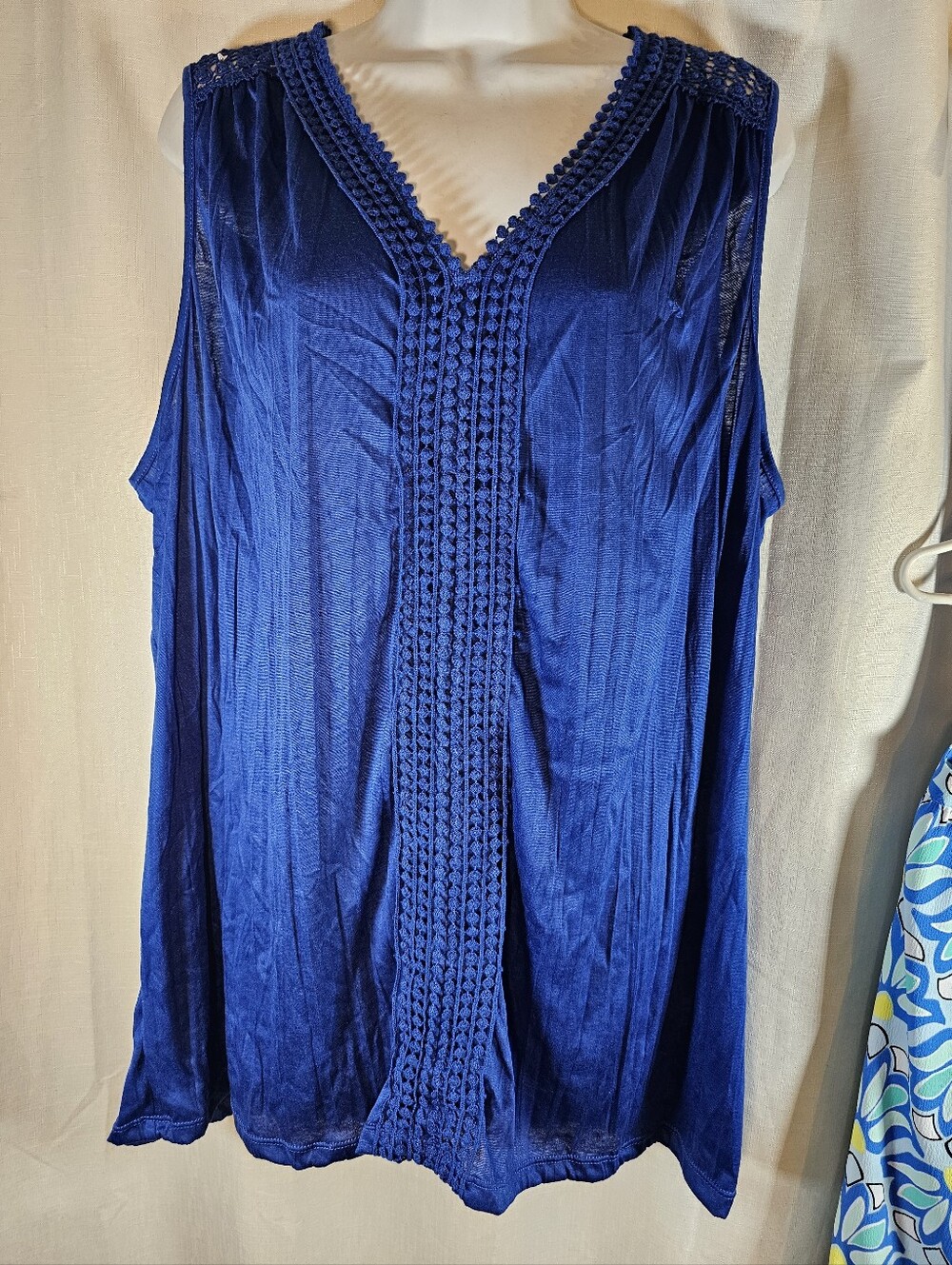 2/$20 Nwt By Design 2X Lace Trim Top